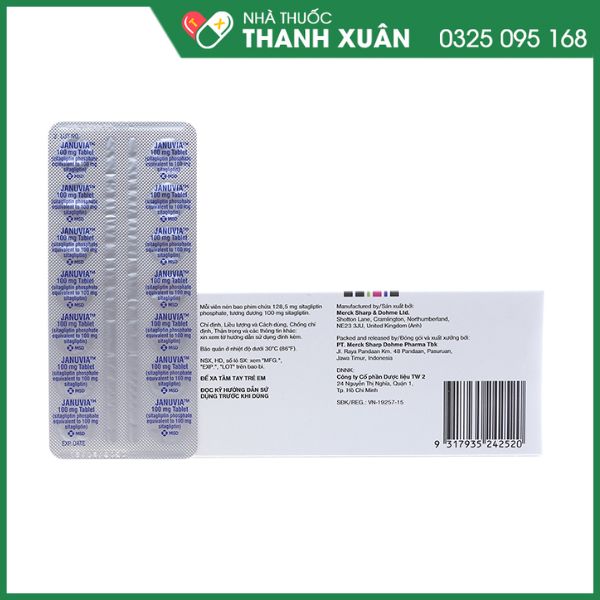 Januvia 100mg trị đái tháo đường